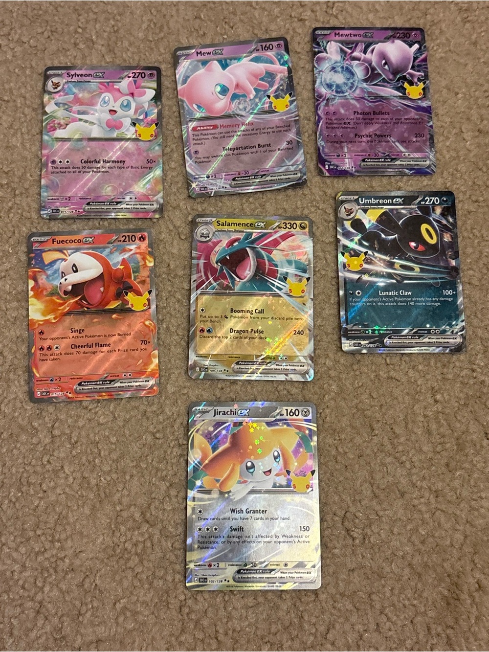 Pokemon ex Cards lot from 30th anniversary